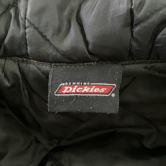 Y2K Dickies Canvas Hoodie Jacket Mens Tan Brown Distressed Utility 90s Workwear - Picture 5 of 12